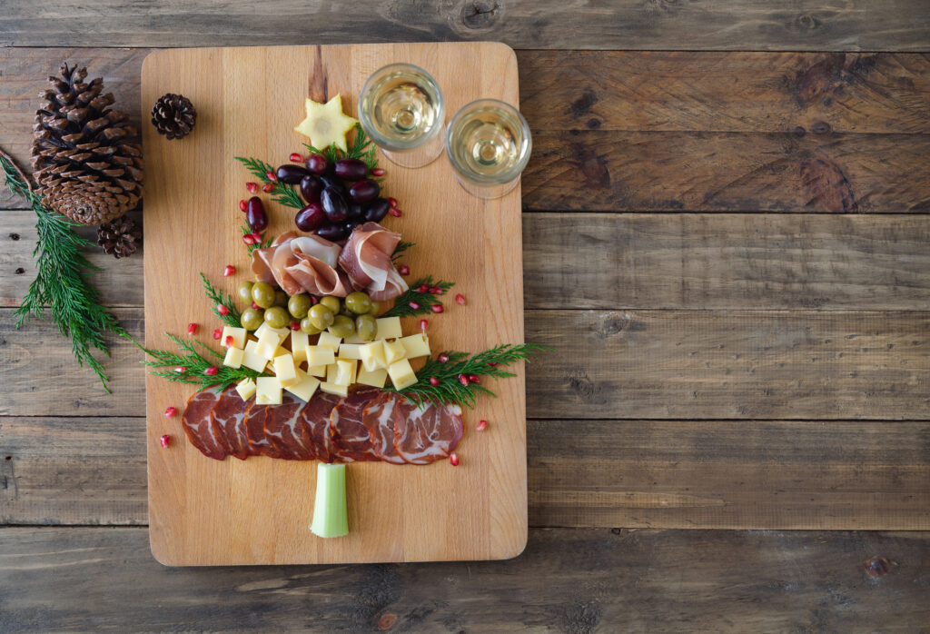 You don't need a Christmas tree shaped charcuterie board. Just make the Christmas tree with your food.